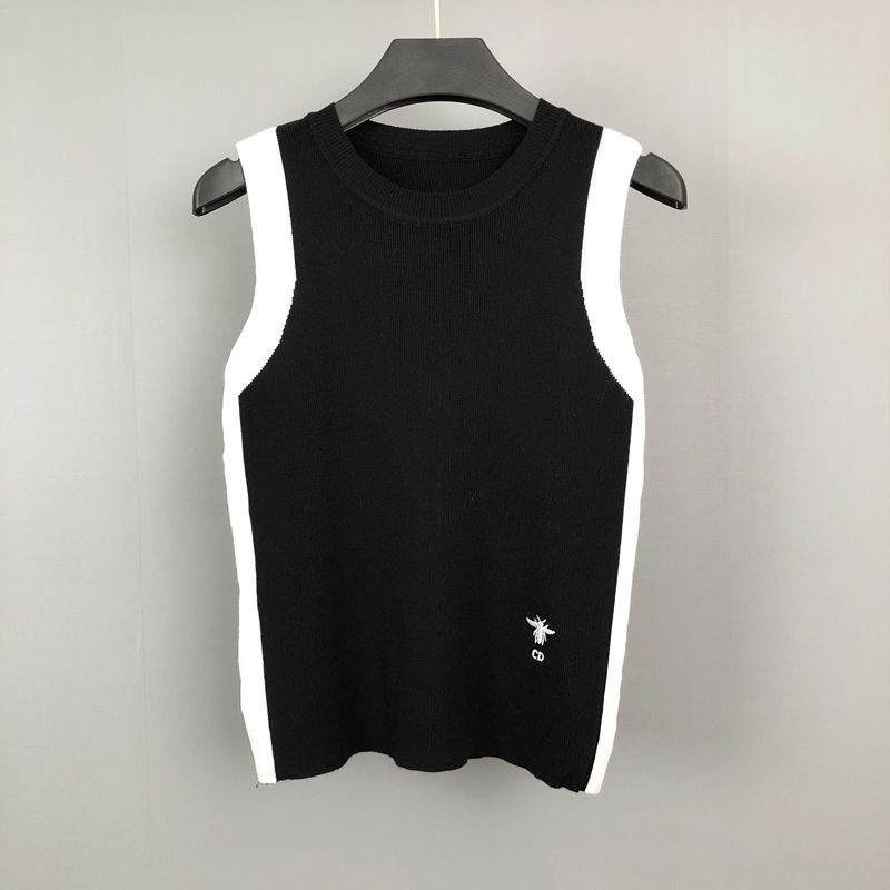 ปักผึ้งถักเสื้อกั๊กผ้าไหมน้ําแข็งผู้หญิง