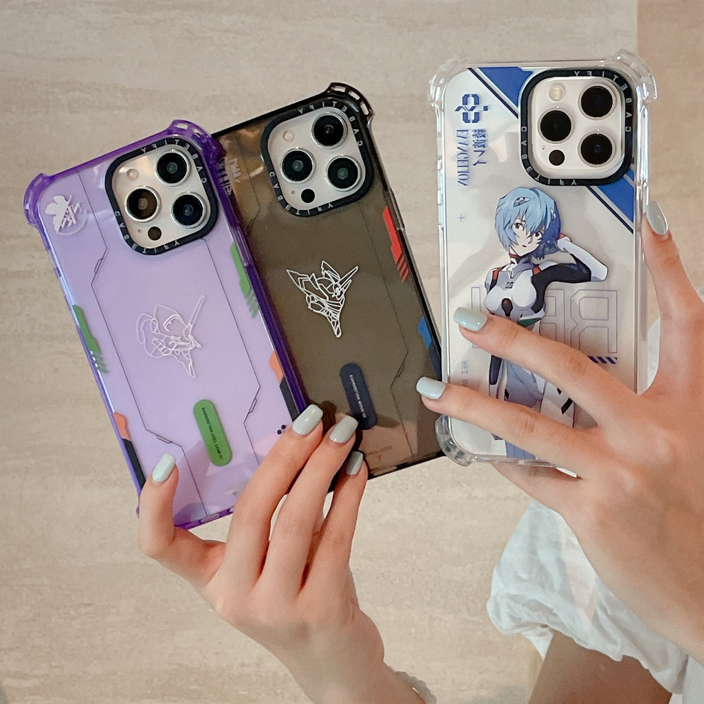 Eva NEON GENESIS EVANGELION Bounce Casetify เคสโทรศัพท์สําหรับ iPhone 15 14 13 12 11 Pro Max, Clear Soft หนา TPU