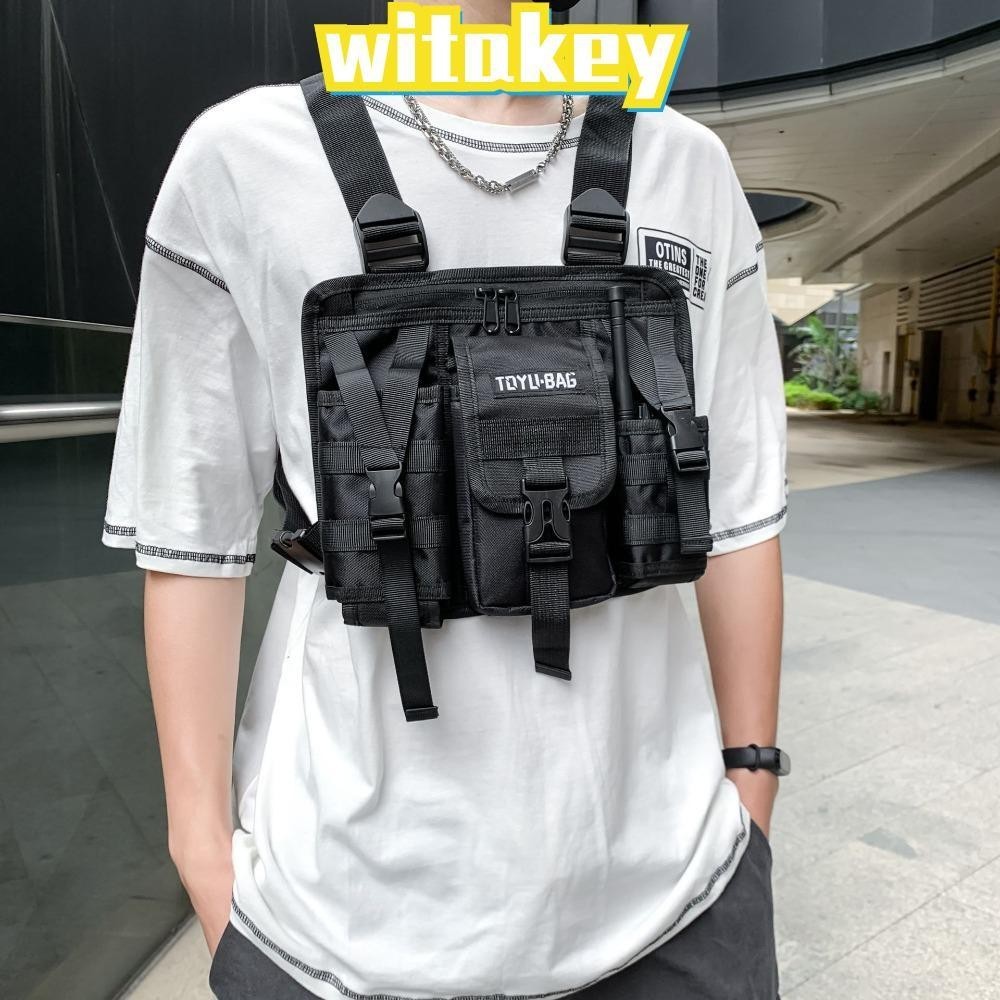 Witakey กระเป๋าเป้สะพายหลัง ผ้าไนล่อน มีซิป สีพื้น เหมาะกับใส่ทํางานกลางแจ้ง แฟชั่นสําหรับผู้ชาย และผู้หญิง