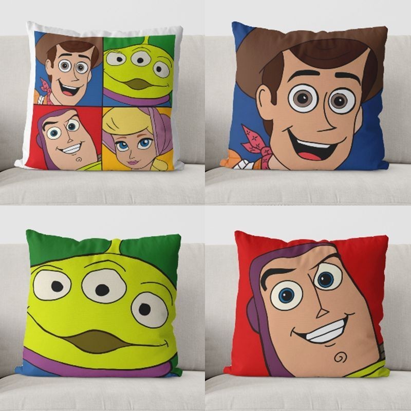 ชุดหมอนเบาะรองนั่ง ลายการ์ตูน Toy Story Buzz Lightyear สามตา สําหรับโซฟา ห้องนอน สํานักงาน รถยนต์