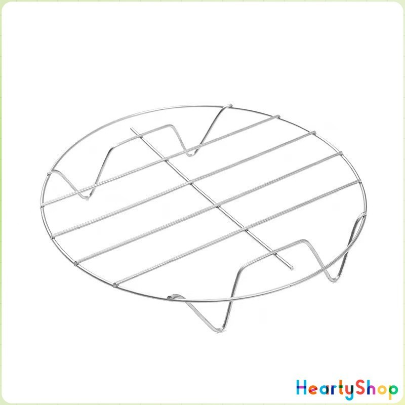 HeartyShop ขาตะแกรงสแตนเลส อุปกรณ์เสริม สำหรับหม้อทอดไร้น้ำมัน ขาตั้งสแตนเลส Single layer steaming rack - รูปที่ 4