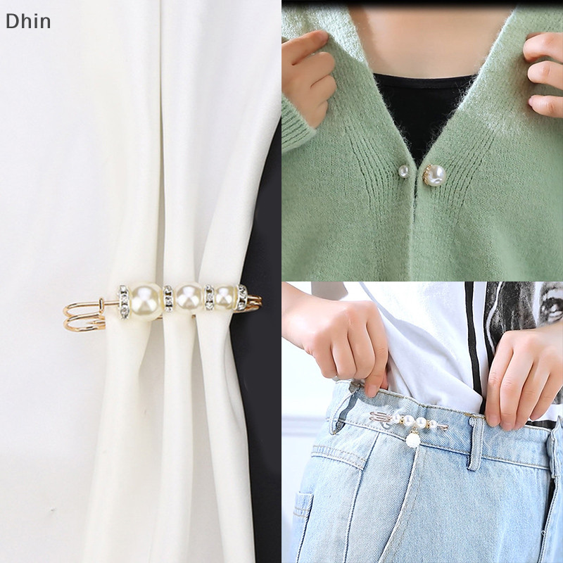 [Dhin] เข็มกลัดมุก สําหรับติดเสื้อกันหนาว กางเกง COD
