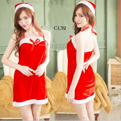 ชุดชั้นในชุดนอนเครื่องแต่งกายชุดชั้นใน Santa Christmas Cl32