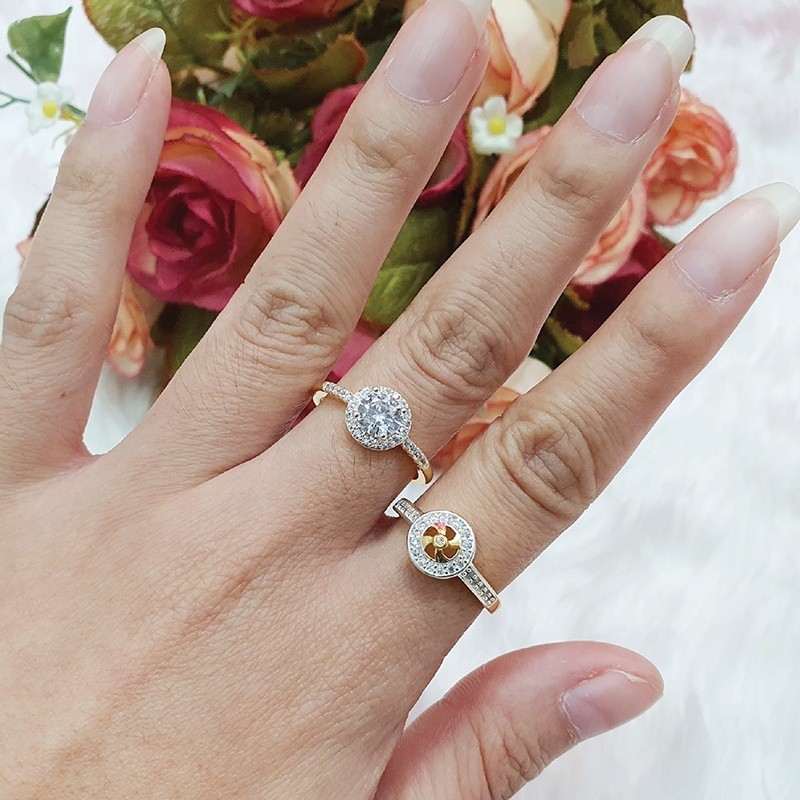ชุบทอง แหวนทองฝังพลอย นพเก้า ทับทิม เพชร เสริมโชค เสริมบารมี แหวนแฟชั่น เครื่องประดับ แหวนทองเหลืองแท้ ชุบทอง ทองปลอม
