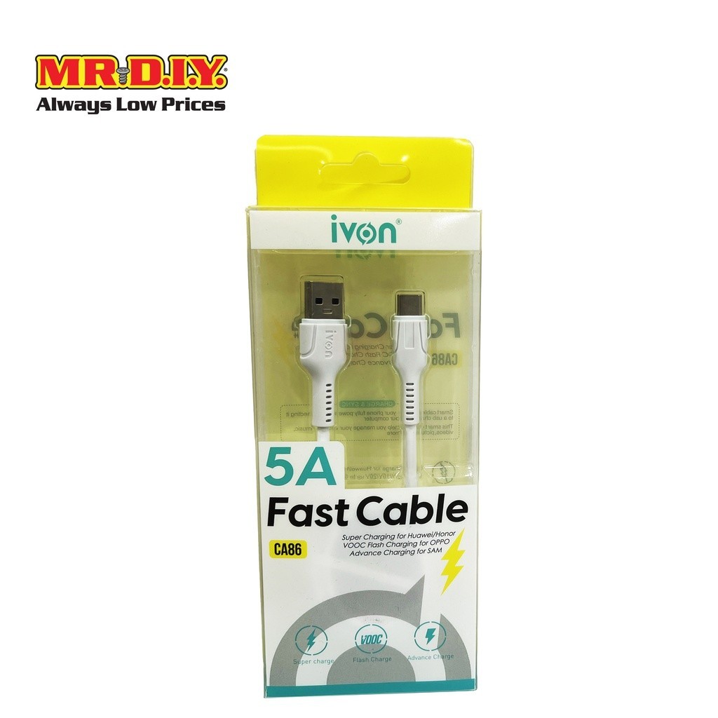 IVON สายชาร์จเร็ว Type C ความยาว1เมตร