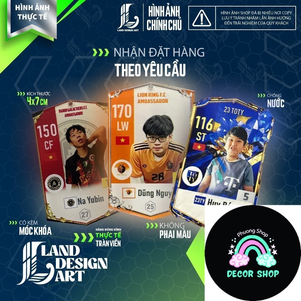 พวงกุญแจการ์ดเครื่องเล่น FC Online - ออกแบบเอง - TRI DECOR SHOP