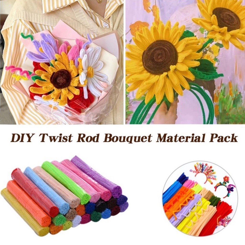 10Pcs 30cm ลวดกํามะหยี่ดออกไม้ DIY ดอกไม้  เด็กทำงานฝีมือ ขึ้น สีมาการอง เด็ก  ของขวัญ  เทศกาล ของตกแต - รูปที่ 2