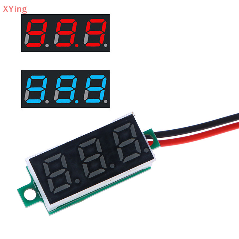 [Xy] เครื่องวัดแรงดันไฟฟ้าดิจิทัล DC5-30V 0.28 นิ้ว LED สีแดง สีเขียว สีฟ้า สีเหลือง สําหรับรถยนต์