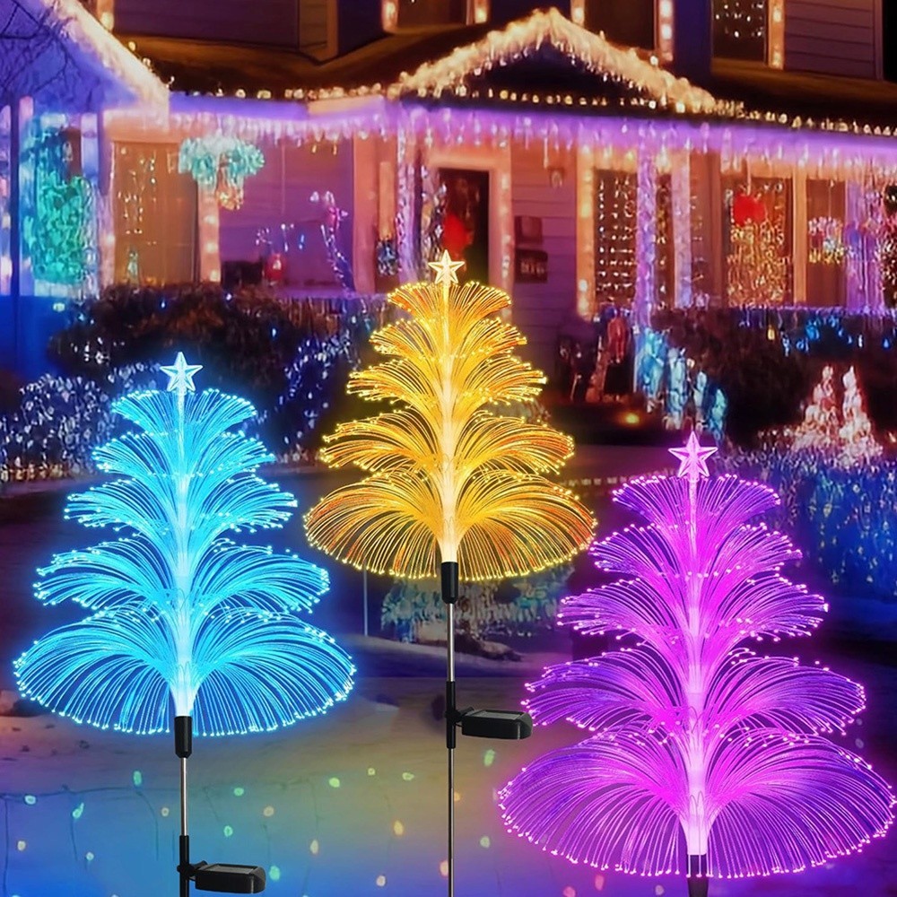 ໂຄມໄຟ LED ພະລັງງານແສງຕາເວັນ 5 ຊັ້ນ ປ່ຽນສີໄດ້ ກັນນ້ຳ ຕົກແຕ່ງສວນ/ໜານຫຍ້າ