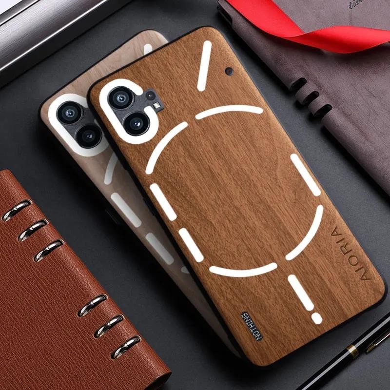 เคสสําหรับ Nothing Phone 1 Nothing Phone1 2A funda รูปแบบไม้ไผ่ ฝาหลังหนังสําหรับไม่มีอะไร phone1 ph