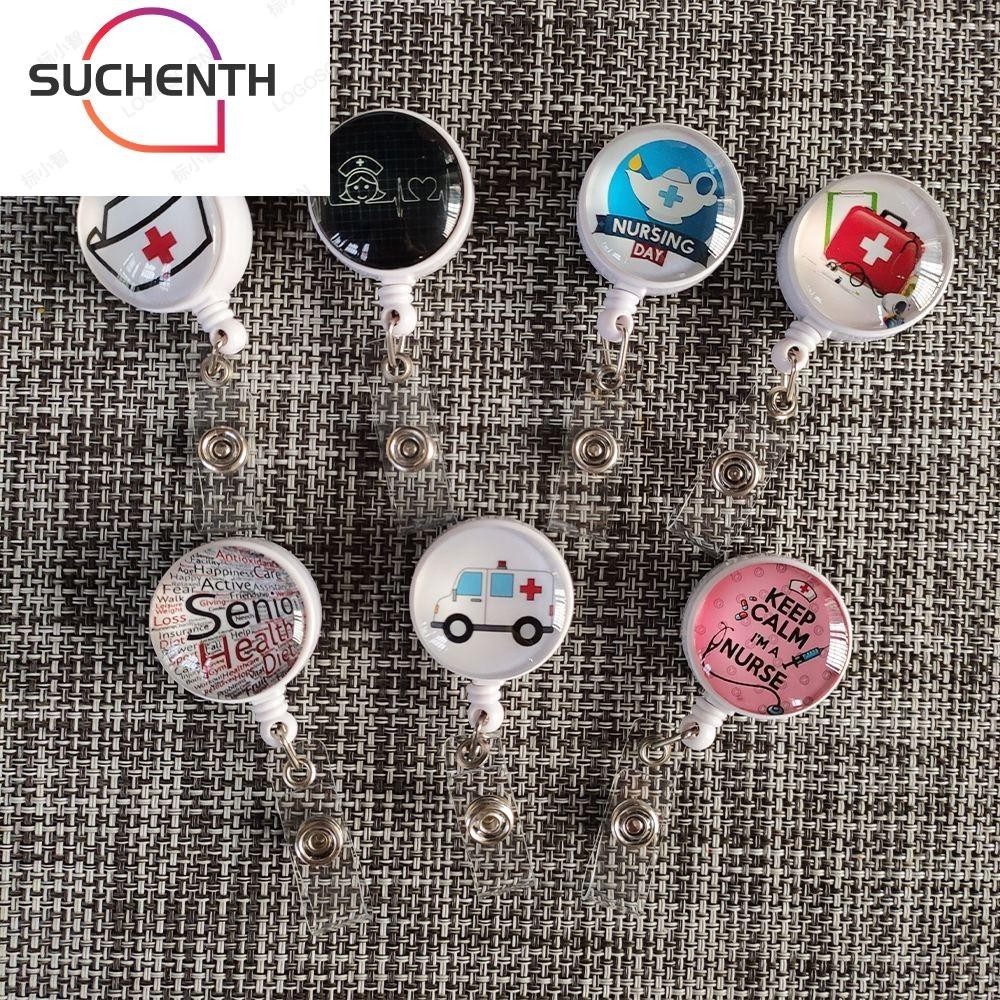 Suchenth คลิปหนีบป้ายชื่อ แบบหมุนได้ สําหรับหมอ พยาบาล