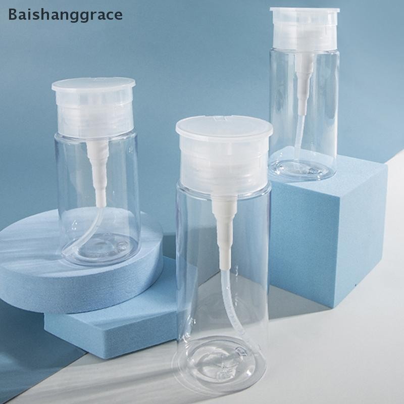 Baishangrace 100/150/200ml แบบพกพาขวดรีฟิลพลาสติกยาทาเล็บ Remover แอลกอฮอล์กดของเหลวปั๊มขวด HHT