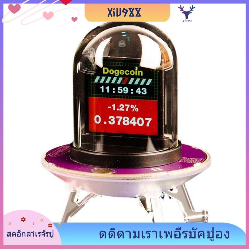 [xiu988.th] Bitcoin RGB Nixie Tube Clock สมาร์ท WIFI เครือข่าย LED Light-Emitting หน้าจอสี DIY Analo