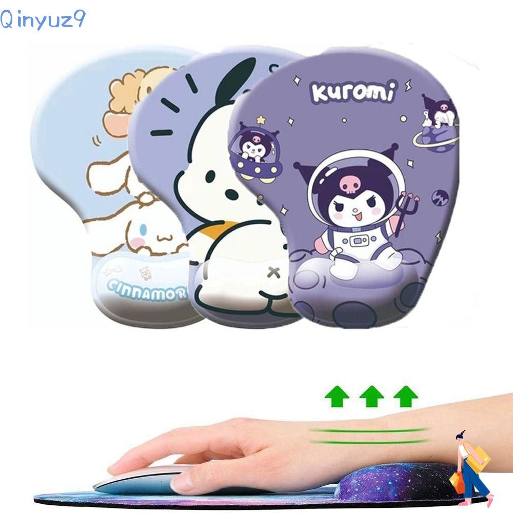 Qiyuz9 แผ่นรองเมาส์รองข้อมือ, ดินสอสี Xiao Xin ซิลิโคนรองมือแผ่นรองเม้าส์, Creative Ergonomic สบาย Kuromi อุปกรณ์สํานักงาน Universal