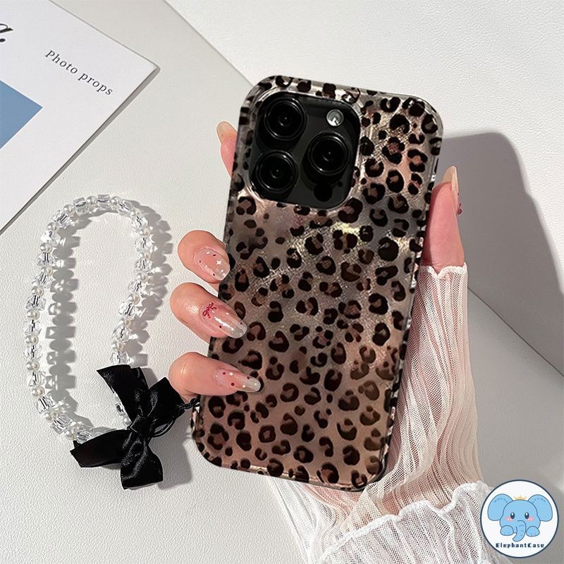 เคสลายเสือดาวสีน้ำตาลแฟชั่นสุดสร้างสรรค์ IPhone 16 12 14 13 15 11 Pro Max XS XR X 7Plus 8Plus Max 7 8 15 Plus SE เคส