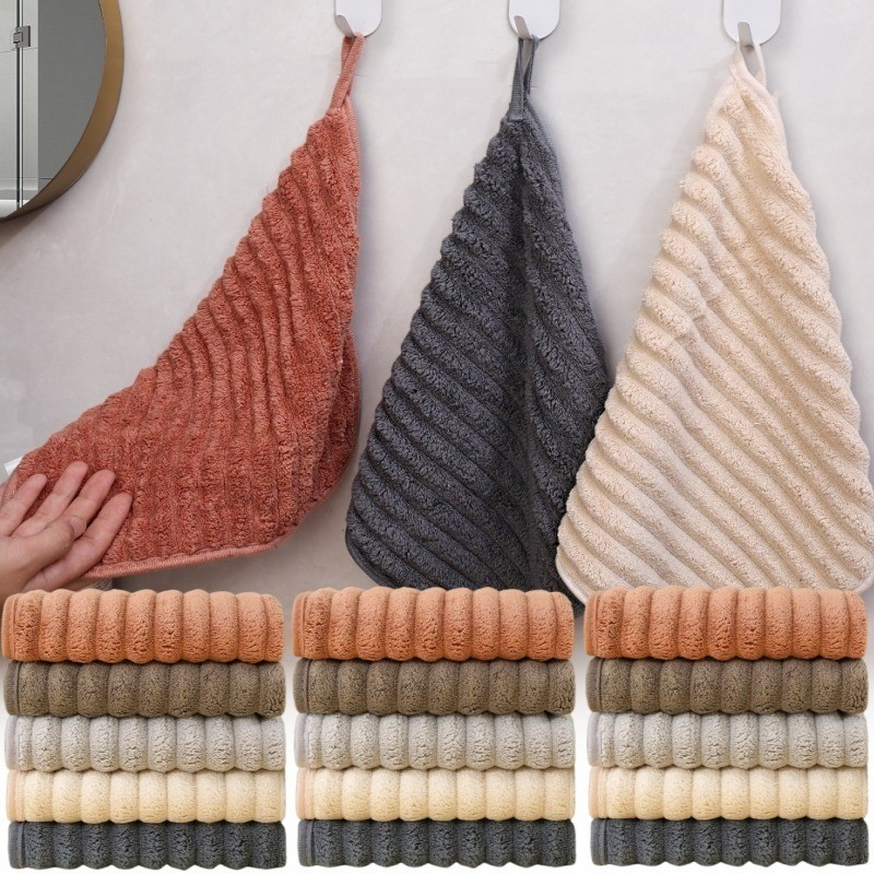 ผ้าเช็ดมือสะอาด-สําหรับห้องน้ํา-แห้งเร็ว, เยี่ยมยอด, หนา-ผ้าเช็ดจานไมโครไฟเบอร์ในครัว-ผ้าขนหนูขนแกะปะการังความหนาแน่นสูง-ผ้าขนหนูดูดซับนุ