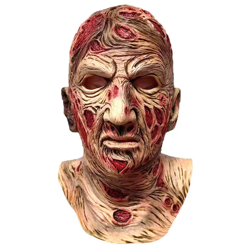 Horror Scary Evil Devil Freddy Krueger Mask Monster Latex Scary Halloween Movie Cosplay Party Mask H