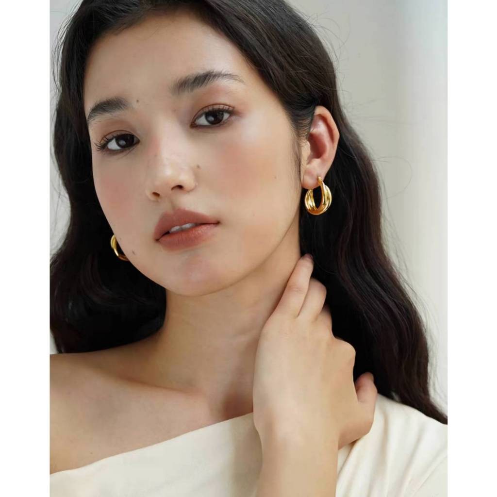 ✨LULU✨ Piara 925 needle (ML-015) ต่างหู ก้านเงิน(S925)