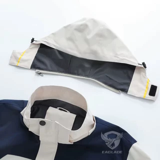 Eaglade เสื้อแจ็คเก็ตขี่มอเตอร์ไซค์ Bomber Rider เสื้อกันลมกันน้ําสําหรับผู้ชายกันรอยขีดข่วน 552 สีเทา E05