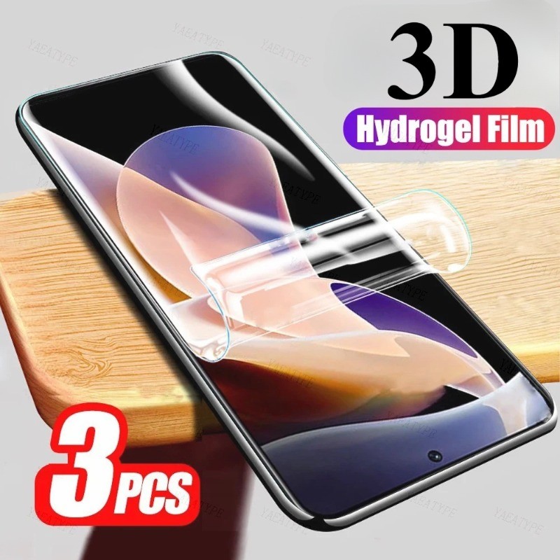 3 ชิ้น 3D Full Cover HD Clear Soft Hydrogel ฟิล์ม Anti Blue Light โทรศัพท์ป้องกันหน้าจอสําหรับ Moto 