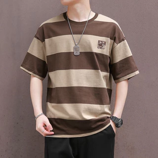 เสื้อลายทาง men clothes ชุดผู้ชาย men tshirt เสื้อผู้ชาย