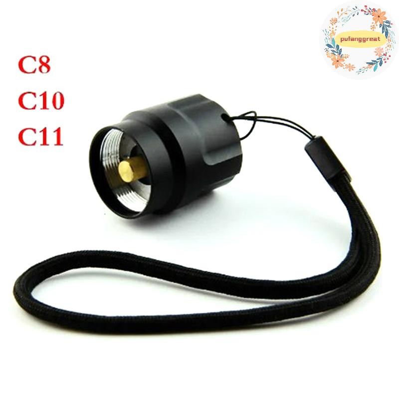 Pufanggreat คุณภาพสูง C8 Q5 สีดําไฟฉายประกอบหางอุปกรณ์เสริมไฟฉายหางชุด DIY อุปกรณ์เสริม TH