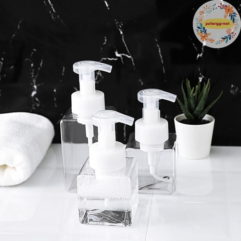 Pufanggreat 250/450ml โฟมขนาดใหญ่ขวดปั๊มพลาสติก Mini สบู่เปล่าขวดรีฟิลสําหรับขวดแชมพูสําหรับเดินทาง TH