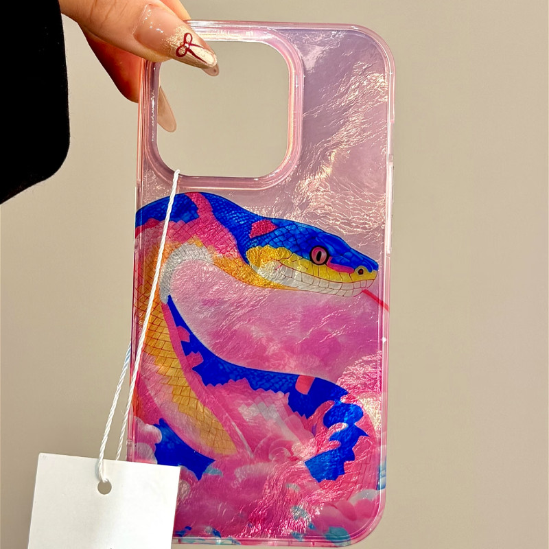 Colorful snake phone case 16 Promax 15 14 Plus 13 12 Pro 11
