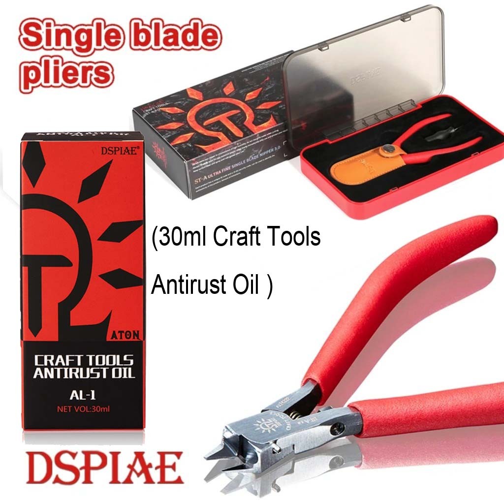 Dspiae ST-A3.0 Professional Ultra Thin Single Blade คีม AL-1 Craft เครื่องมือ Antirust น้ํามันชุดหัว