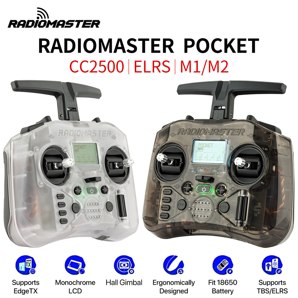 Radiomaster รีโมตคอนโทรล กิมบอลส่งสัญญาณ แบบพกพา น้ําหนักเบา มีเสาอากาศ LED ในตัว พับได้