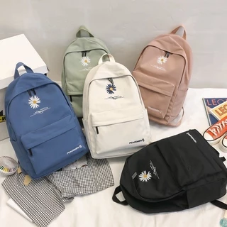 (พร้อมส่ง)J10110กระเป๋าเป้สะพายหลัง กระเป๋านักเรียน จุของได้เยอะ ลายดอกเดซี่ สไตล์เกาหลี สําหรับนักเรียน