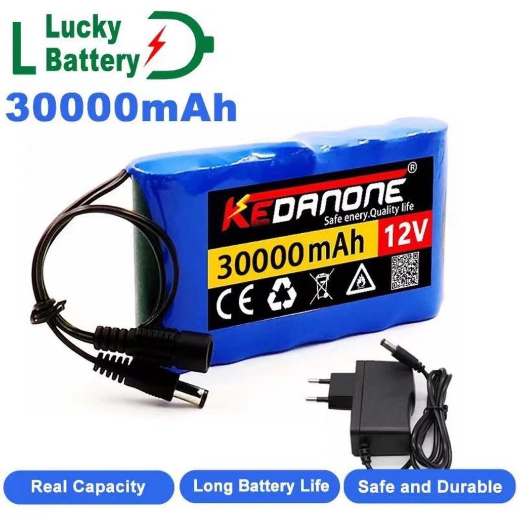 ! #@ 12V 30000Mah Lithium Battery Pack Capacity Cctv Camera Monitor and Charger
