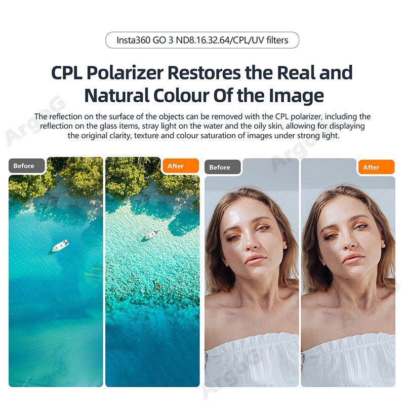 aMagisn ฟิลเตอร์เลนส์สำหรับ Insta360 GO 3S / GO 3 CPL UV ND อุปกรณ์เสริม Insta360 GO3S - รูปที่ 5