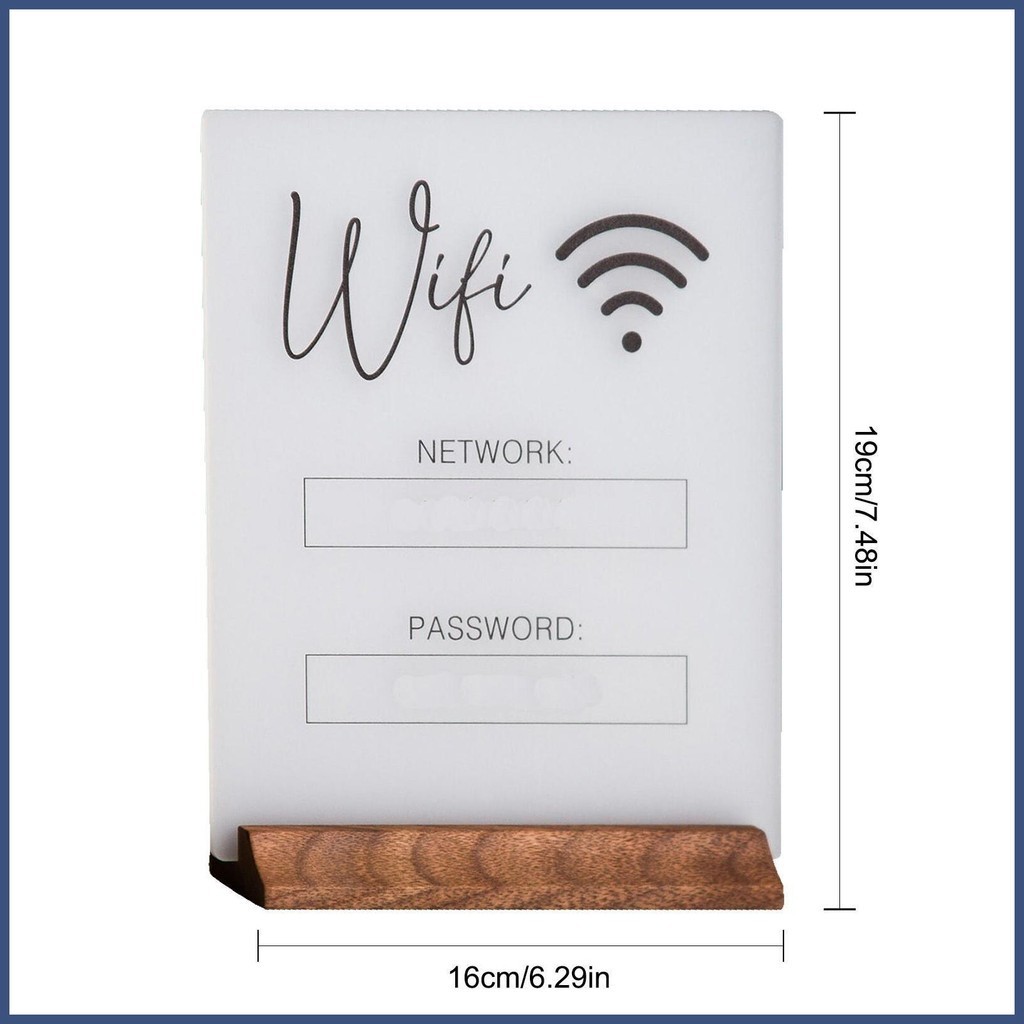 ป้ายสัญลักษณ์ WiFi อะคริลิค พร้อมฐานรอง สําหรับบ้าน ธุรกิจ แขก โต๊ะ myashoth - รูปที่ 3