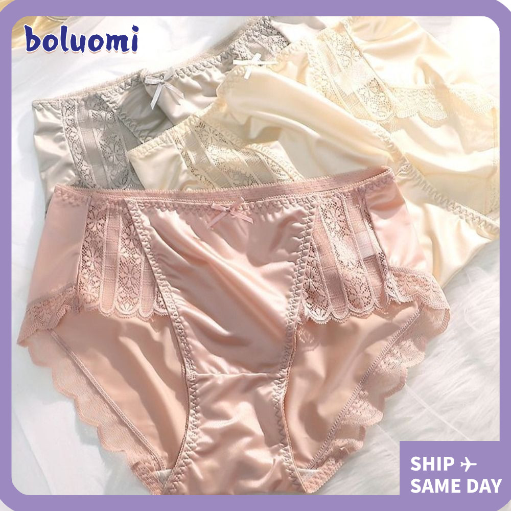 Boluomi กางเกงชั้นใน ผ้าเรยอน แบบบาง ระบายอากาศได้ดี ป้องกันแบคทีเรีย สําหรับผู้หญิง