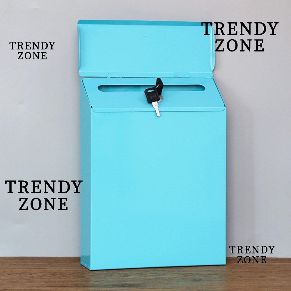 Trendyzone กล่องเก็บจดหมาย แบบเหล็กล็อกได้ สําหรับหนังสือพิมพ์ สํานักงาน