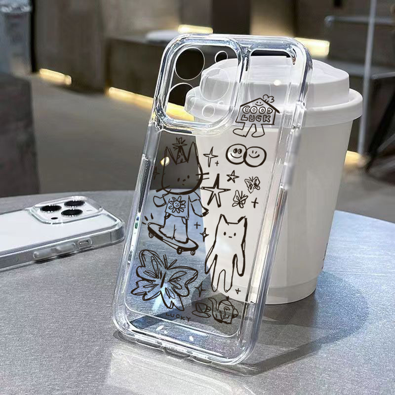 เคสโทรศัพท์มือถือ TPU นิ่ม ลายการ์ตูนกระต่าย แมวน่ารัก สําหรับ Xiaomi Redmi 12 Note 11 12 13 Pro Plus 5G Turbo 12S 11 11S 10 10S 9S Pro Redmi 13C 10C 12C