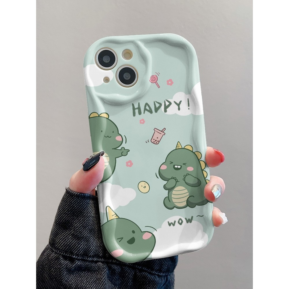 【ส่งจากไทย】จัดส่งภายใน 48 ชั่วโมง 3Dการ์ตูนไดโนเสาร์มีความสุข เคสสำหรับไอโฟน11 For iPhone 11 12 13Pro Max 7 8 Plus SE2 - รูปที่ 7