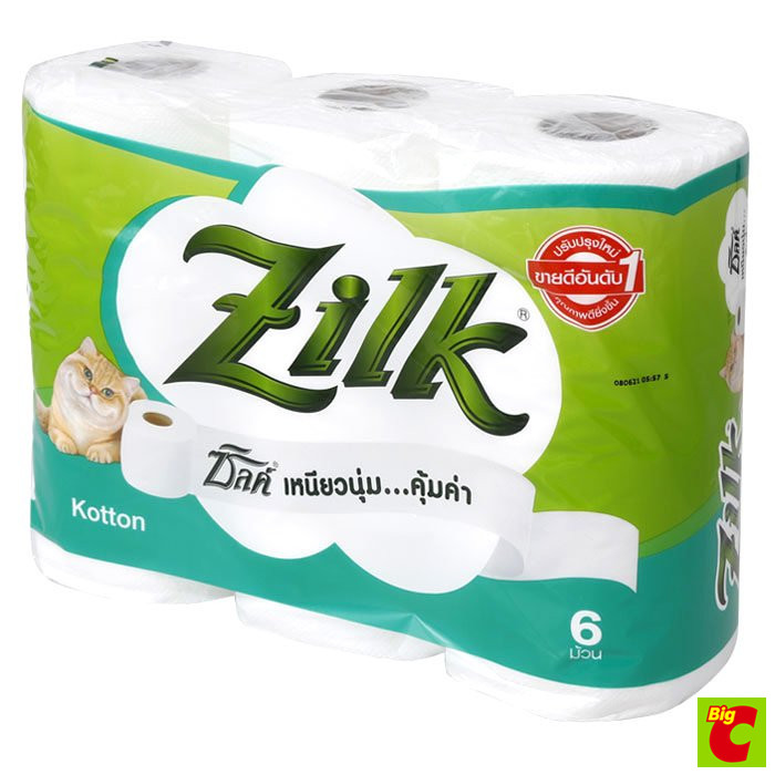 Import UAT ซิลค์ คอตตอน กระดาษทิชชู แพ็ค 6 ม้วน