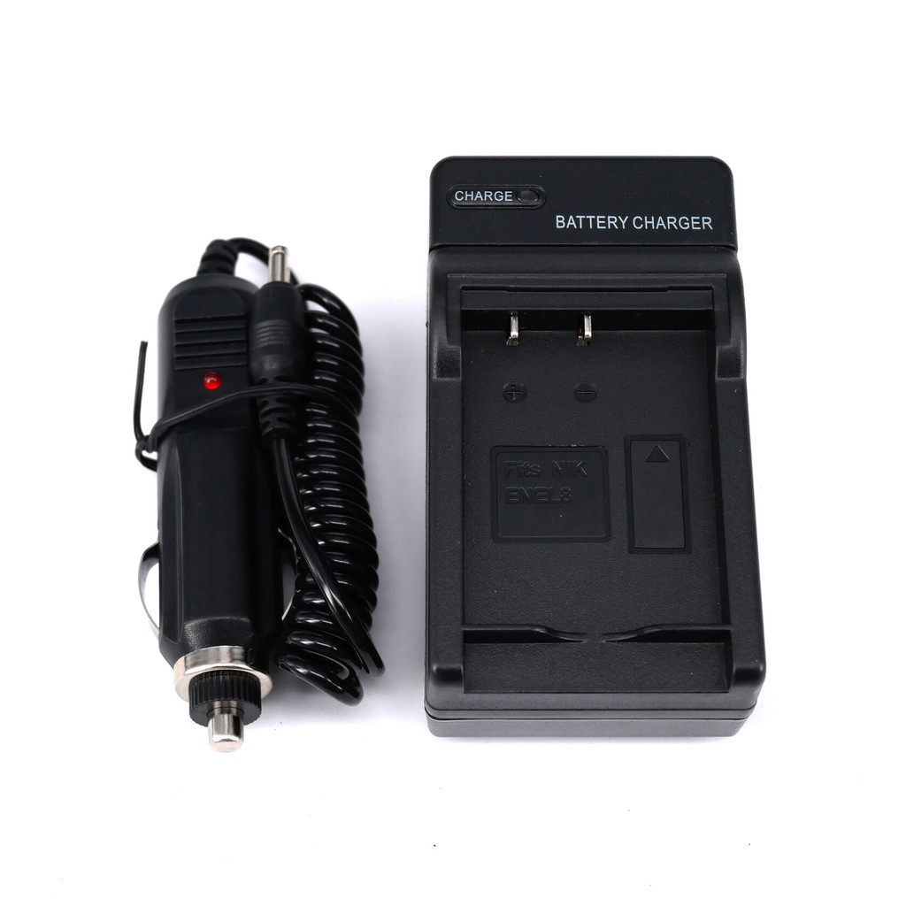 แท่นชาร์จแบตกล้อง EN-EL 8 ในบ้านและในรถยนต์ Battery Charger for Nikon Coolpix P1 P2 S1 S3  (0239)
