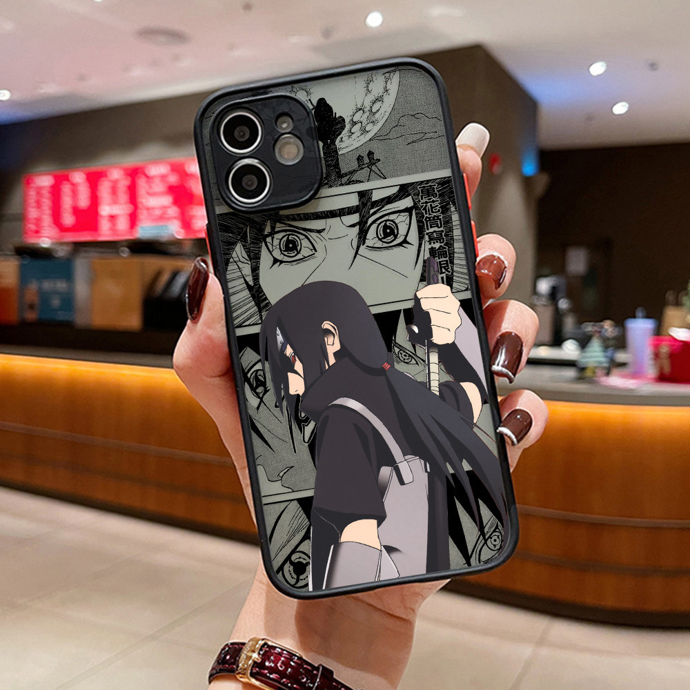 เคสโทรศัพท์มือถือแบบแข็ง โปร่งแสง ผิวด้าน ลายการ์ตูนนารูโตะ Uchiha Itachi สีดํา สําหรับ VIVO S12 V19 V20 V21 V21E V23 V23E V25 SE Pro 4G 5G
