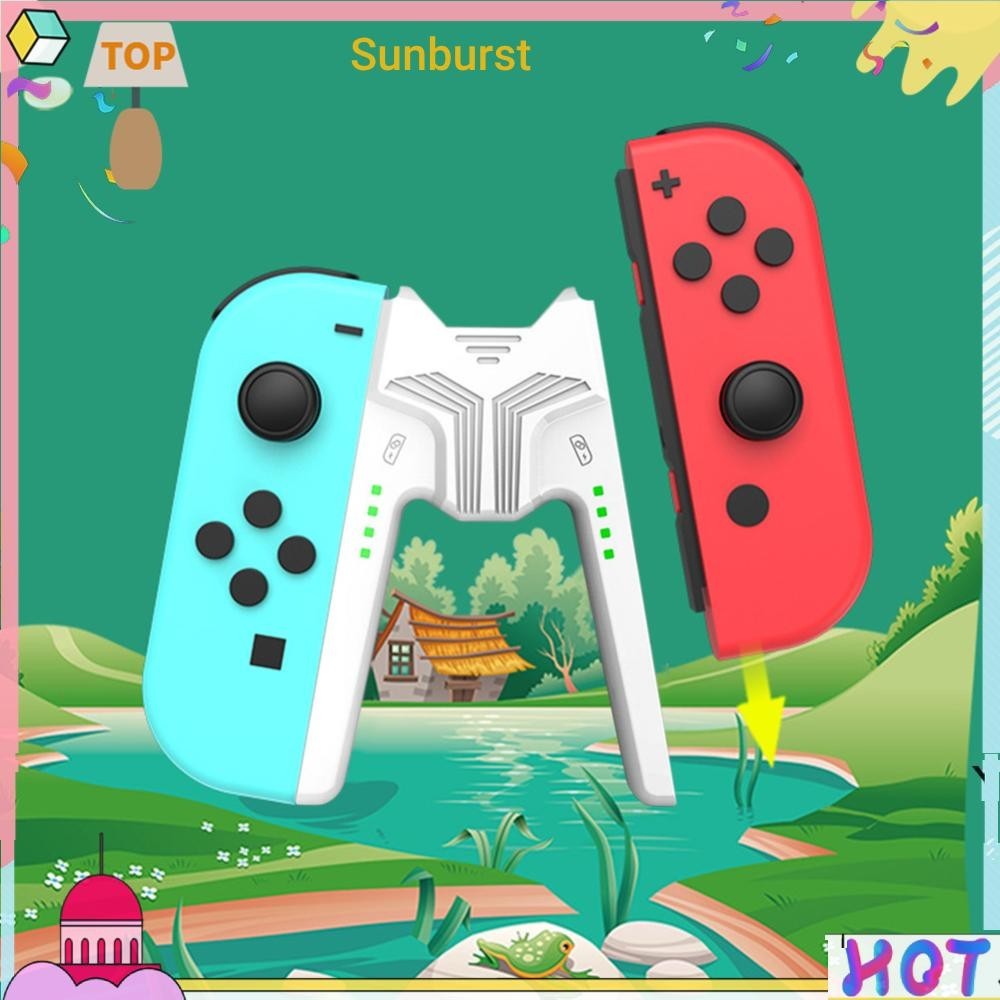 แท่นชาร์จ พร้อมพอร์ต Type-C สําหรับสวิตช์ OLED Joy-Con [Sunburst11.th]