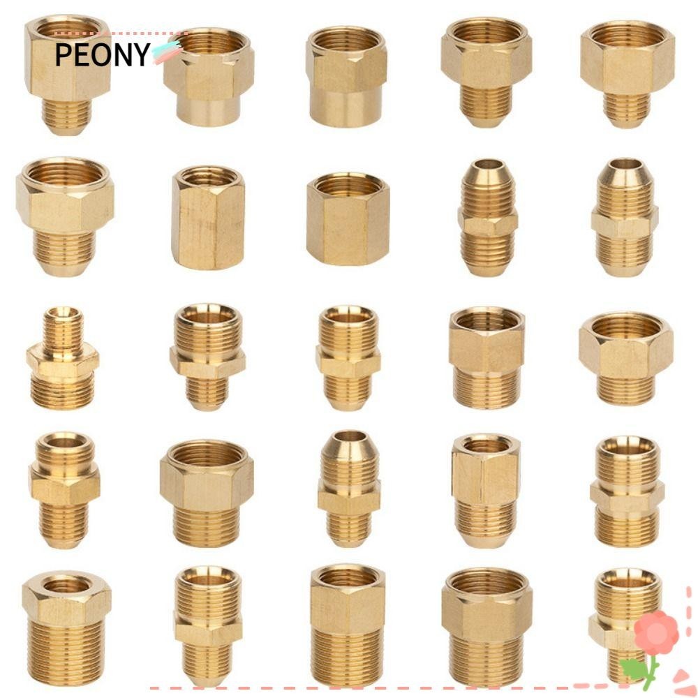 Peonypavilion อะแดปเตอร์ข้อต่อท่อ ตัวผู้ ตัวเมีย ตัวเมีย 3/8 นิ้ว 1/4 นิ้ว M14 M18 M22 ทองเหลือง ทนทาน สําหรับเครื่องฉีดน้ําแรงดันสูง 1 ชิ้น
