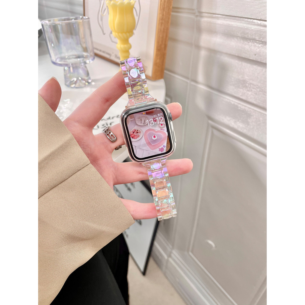 สายนาฬิกาข้อมือเลเซอร์ใส สีรุ้ง สําหรับ Honor Watch 4 Smart Watch Honor 4