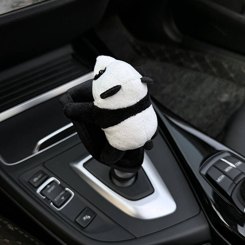 New styles Car Gear Handle Cover Women's Online Influencer Cute Strawberry Bear Doll Car Block Sleeve Protective Cover Automatic Gear Handbrake Sleeve Cute Car Decoration 7AaR - รูปที่ 2