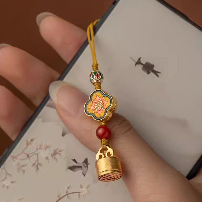 Ruyi พวงกุญแจ จี้ห้อยโทรศัพท์มือถือ แบบสานมือ สร้างสรรค์ สําหรับห้อยกระเป๋า ของขวัญวันหยุด เครื่องประดับ