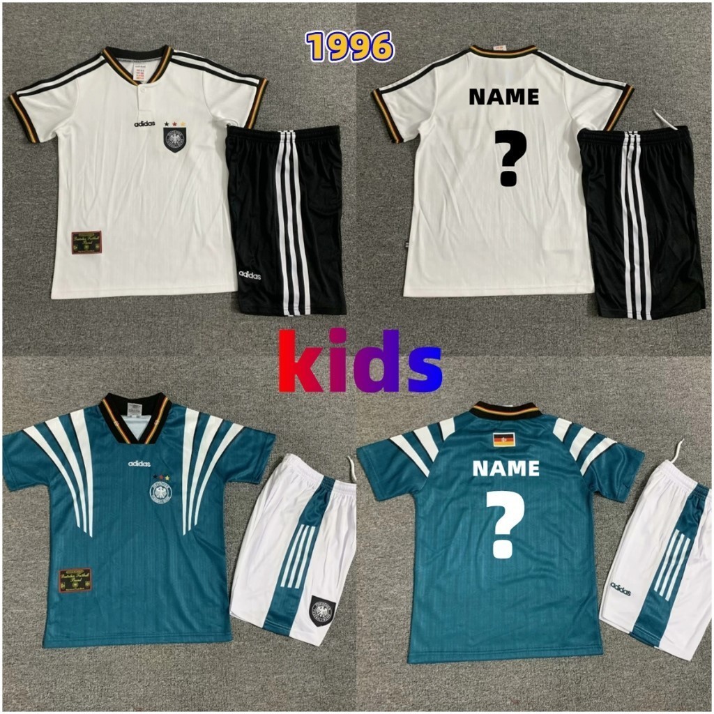 พร้อมส่ง GERMANY RETRO 1996 FOOTBALL KIDS JERSEY เสื้อเจอร์ซีย์คลาสสิก วินเทจ สําหรับเด็ก