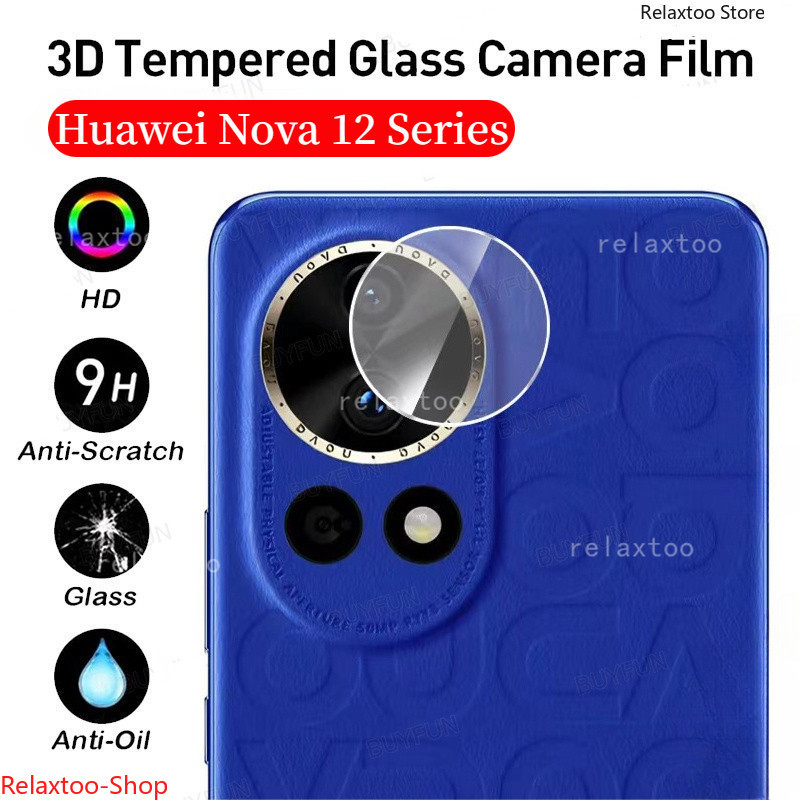 3D Curved HD Clear Tempered Glass Film For Huawei Nova12 Nova 12 SE Pro Ultra Lite 12SE 12S 12i 12Pro 12Ultra 12Lite Nova12Pro Nova12SE Nova12i Note12S Nova12Ultra 5G Transparent Camera Lens Screen Protection Glass Back Cover Phone Film