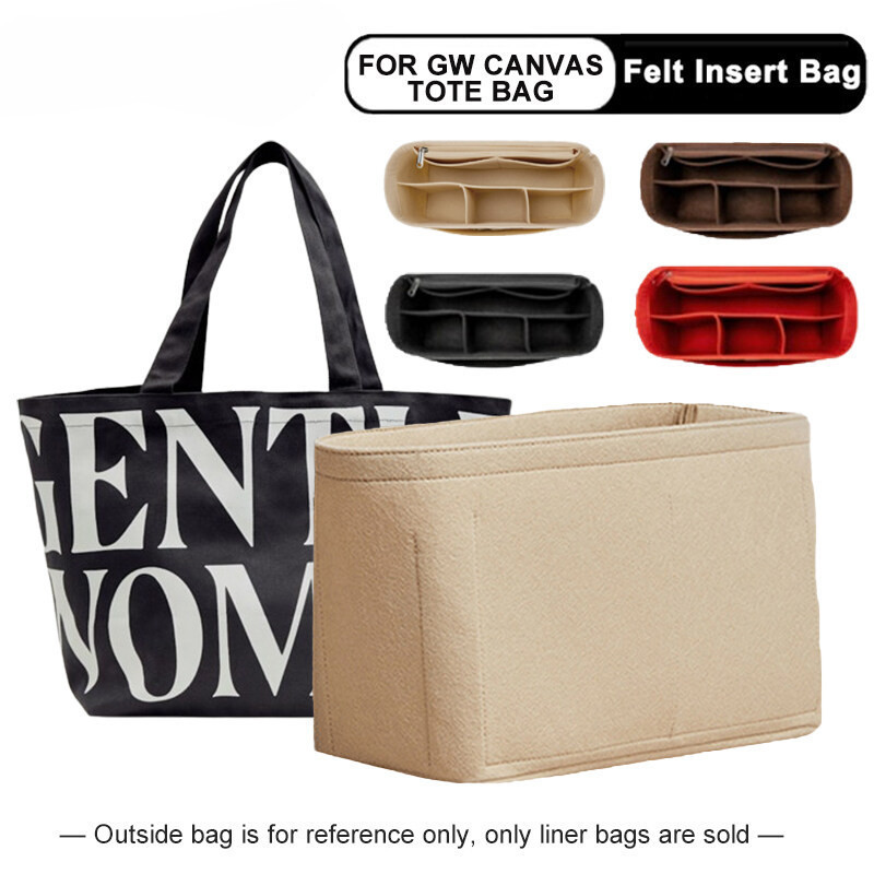 กระเป๋าผ้าสักหลาด สําหรับใส่เครื่องสําอาง GW CANVAS TOTE Bag สําหรับผู้หญิง