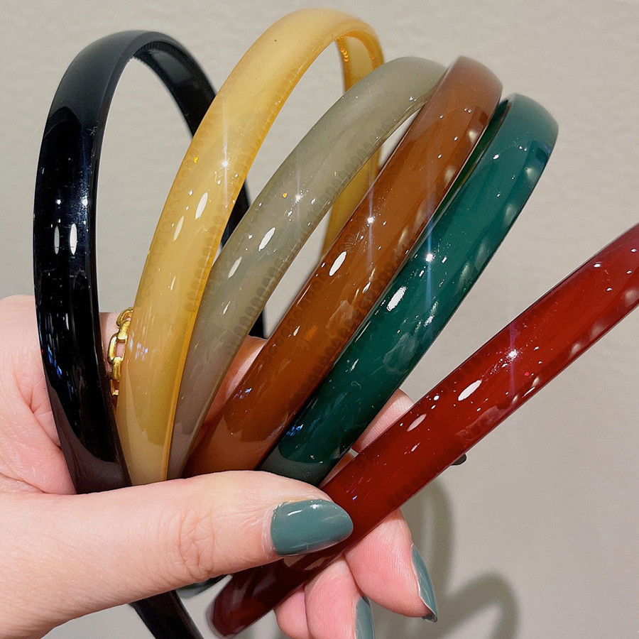 ที่คาดผมอะคริลิค ดีไซน์เรียบง่าย แฟชั่นฤดูร้อน สําหรับผู้หญิง